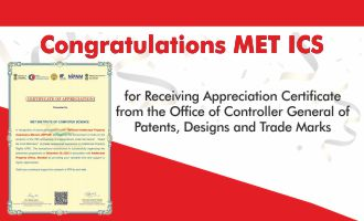 MET ICS receives Appreciation Certificate for successfully conducting the IPR Awareness Program